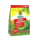 COMPO Turbo Nachsaat, Rasensamen, Schließt besonders schnell und zuverlässig Lücken im Rasen, Mit Keimsicherheit, 2,6 kg, 130 m²